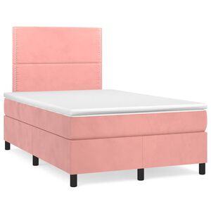 vidaXL &Kappa;&rho;&epsilon;&beta;ά&tau;&iota; Boxspring &mu;&epsilon; &Sigma;&tau;&rho;ώ&mu;&alpha; &Rho;&omicron;&zeta; 120x200 &epsilon;&kappa;. &Beta;&epsilon;&lambda;&omicron;ύ&delta;&iota;&nu;&omicron;