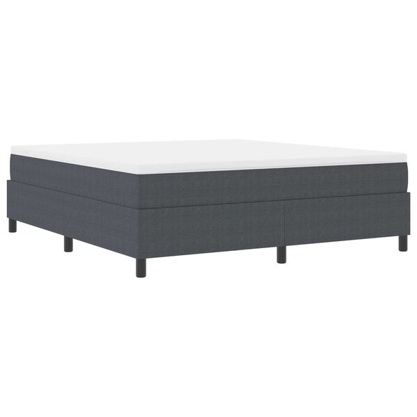 vidaXL Κρεβάτι με ελατήρια Σκούρο γκρι 180 x 200 cm Βελούδο