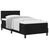 vidaXL Κρεβάτι box spring με στρώμα με στρώμα Μαύρο 90 x 190 cm ύφασμα