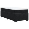 vidaXL Κρεβάτι Boxspring με Στρώμα Μαύρο 100x200 εκ. Βελούδινο