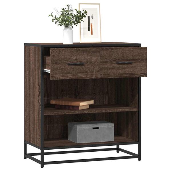 vidaXL Συρταριέρα καφέ δρυς 68x35x76 cm Κατασκευασμένο ξύλο