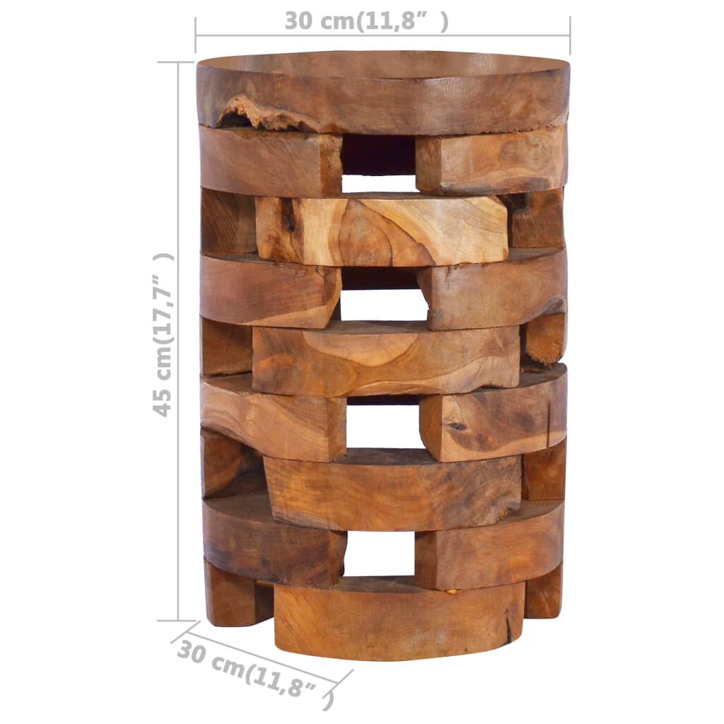 vidaXL Κομοδίνο 30 x 30 x 45 εκ. από Μασίφ Ξύλο Teak