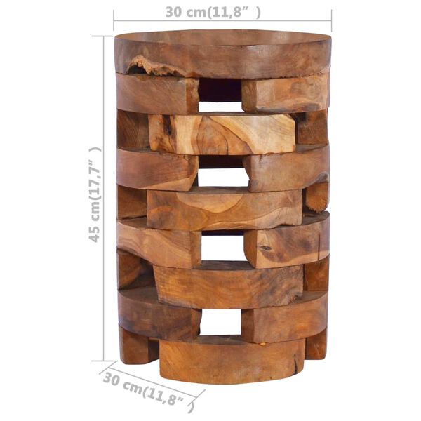 vidaXL Κομοδίνο 30 x 30 x 45 εκ. από Μασίφ Ξύλο Teak