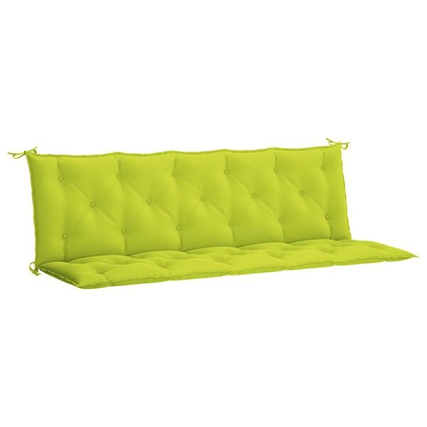 vidaXL Μαξιλάρι Πάγκου Κήπου Αν. Πράσινο 180x(50+50)x7εκ Ύφασμα Oxford
