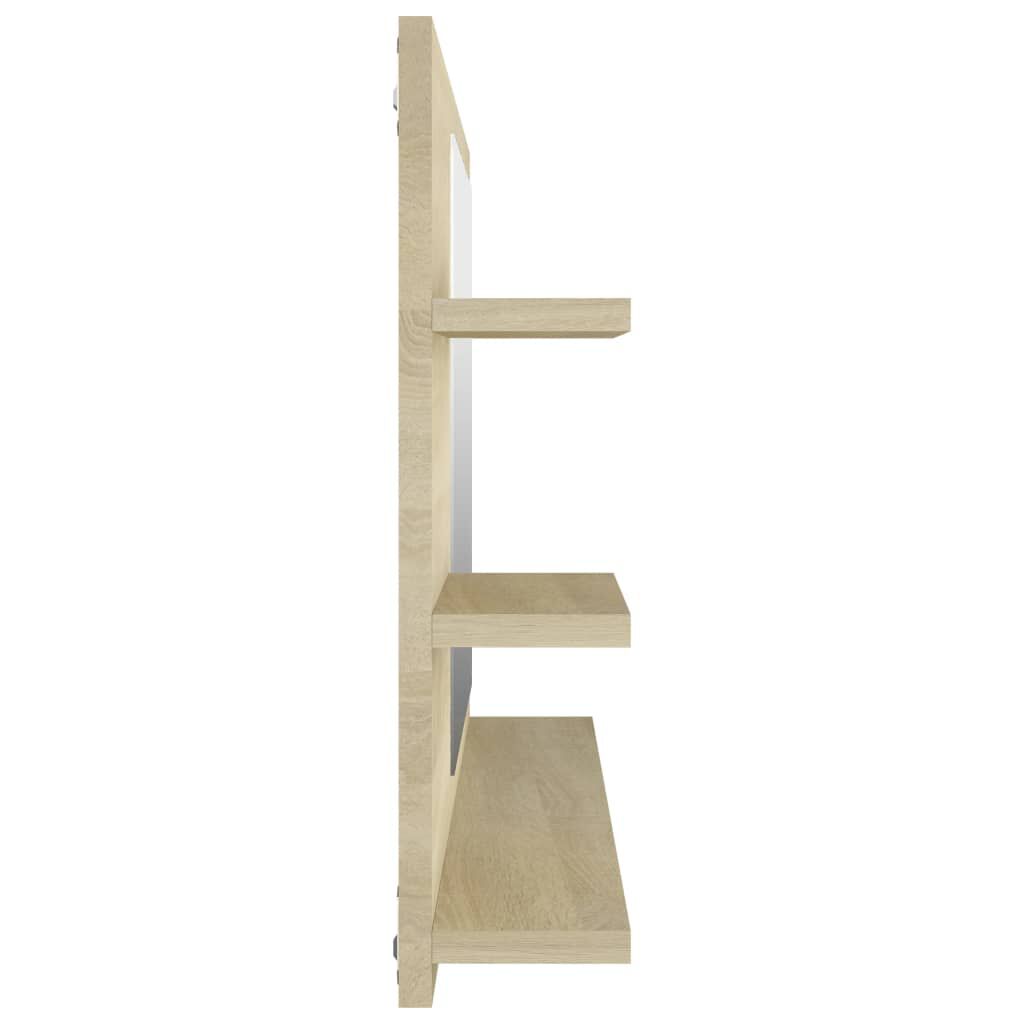 vidaXL Καθρέφτης Μπάνιου Sonoma Δρυς 90 x 10,5 x 45 εκ. Επεξ. Ξύλο