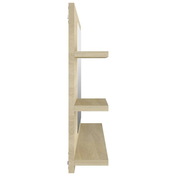 vidaXL Καθρέφτης Μπάνιου Sonoma Δρυς 90 x 10,5 x 45 εκ. Επεξ. Ξύλο