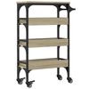 vidaXL Τρόλεϊ Κουζίνας Sonoma Δρυς 53x20x76 εκ. Επεξεργασμένο Ξύλο