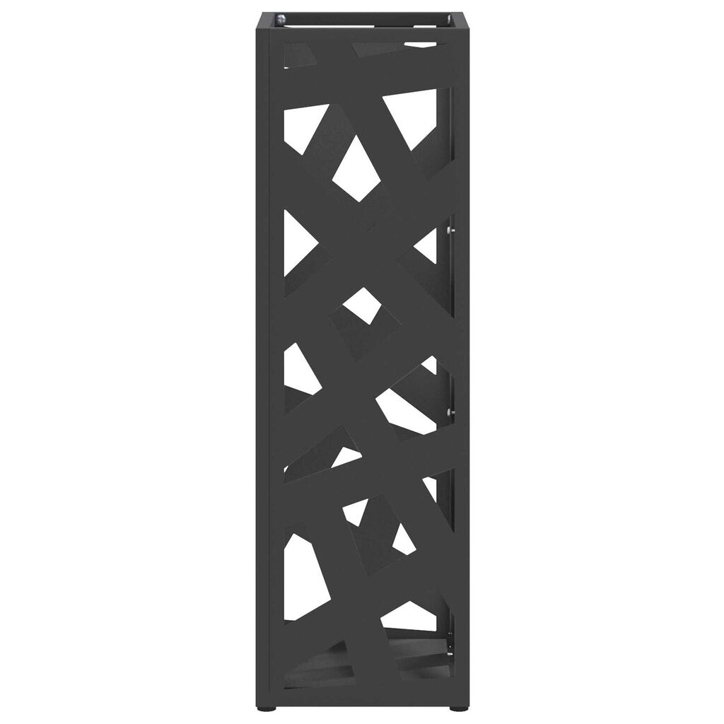 vidaXL Σχέδιο & βάση αποθήκευσης Μαύρο 15.5 x 15.5 x 49 εκ Ατσάλι