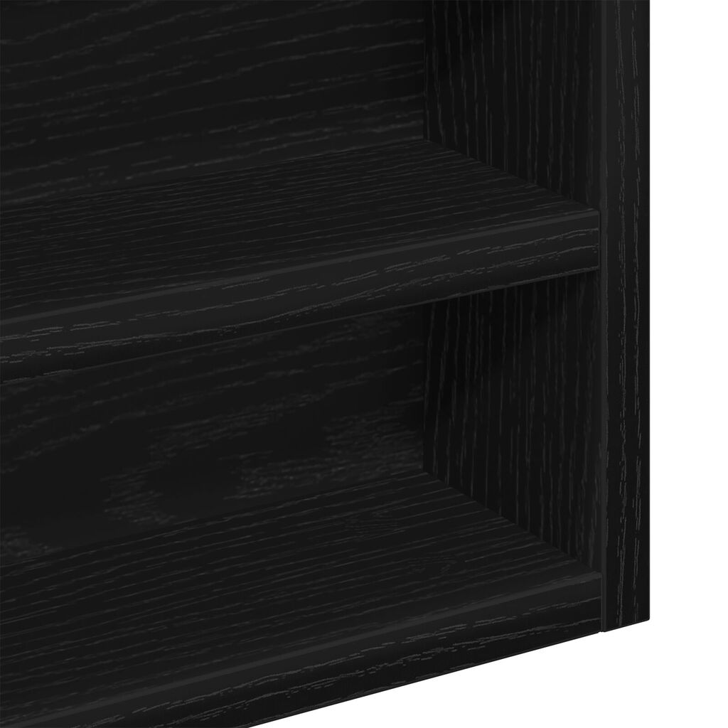 vidaXL Βιτρίνα Μαύρη Δρυς 100x8,5x75 εκ Επεξεργασμένο Ξύλο