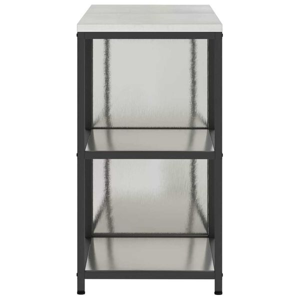 vidaXL Σετ Αποθήκευσης Κουζίνας με ράφι 2 pcs Ασημί 150 x 50 x 92 εκ.