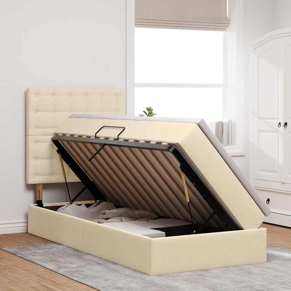 vidaXL &Kappa;&rho;&epsilon;&beta;ά&tau;&iota; &mu;&epsilon; &alpha;&pi;&omicron;&theta;&eta;&kappa;&epsilon;&upsilon;&tau;&iota;&kappa;ό &chi;ώ&rho;&omicron; &kappa;&alpha;&iota; LED &mu;&epsilon; &sigma;&tau;&rho;ώ&mu;&alpha; &Kappa;&rho;έ&mu; 90 x 190 cm