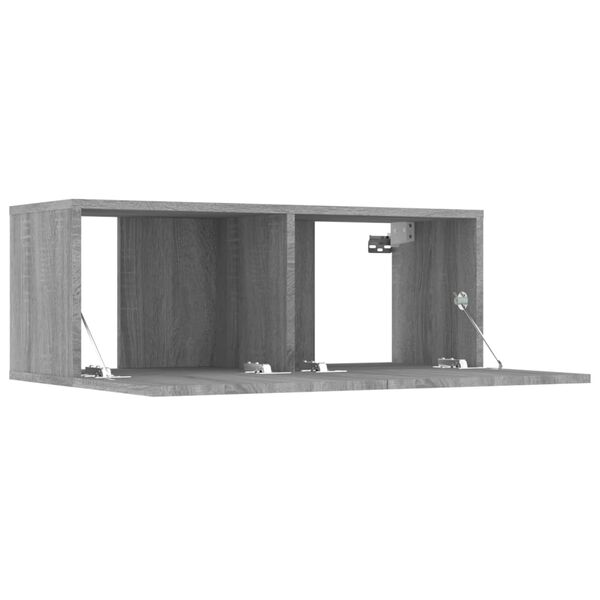 vidaXL Έπιπλα Τηλεόρασης 4 τεμ. Γκρι Sonoma 80x30x30 εκ. Επεξ. Ξύλο