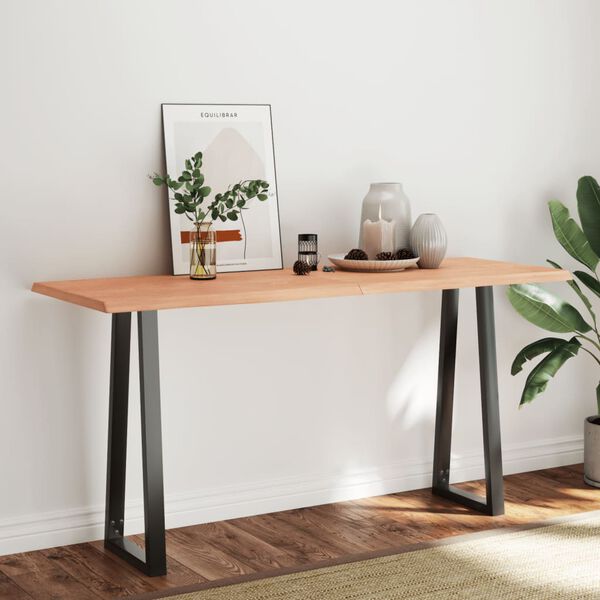 vidaXL Επιφ Τραπεζιού Αν Καφέ 160x60x(2-4)εκ.Ακατέργ. Μασίφ Ξύλο Δρυός