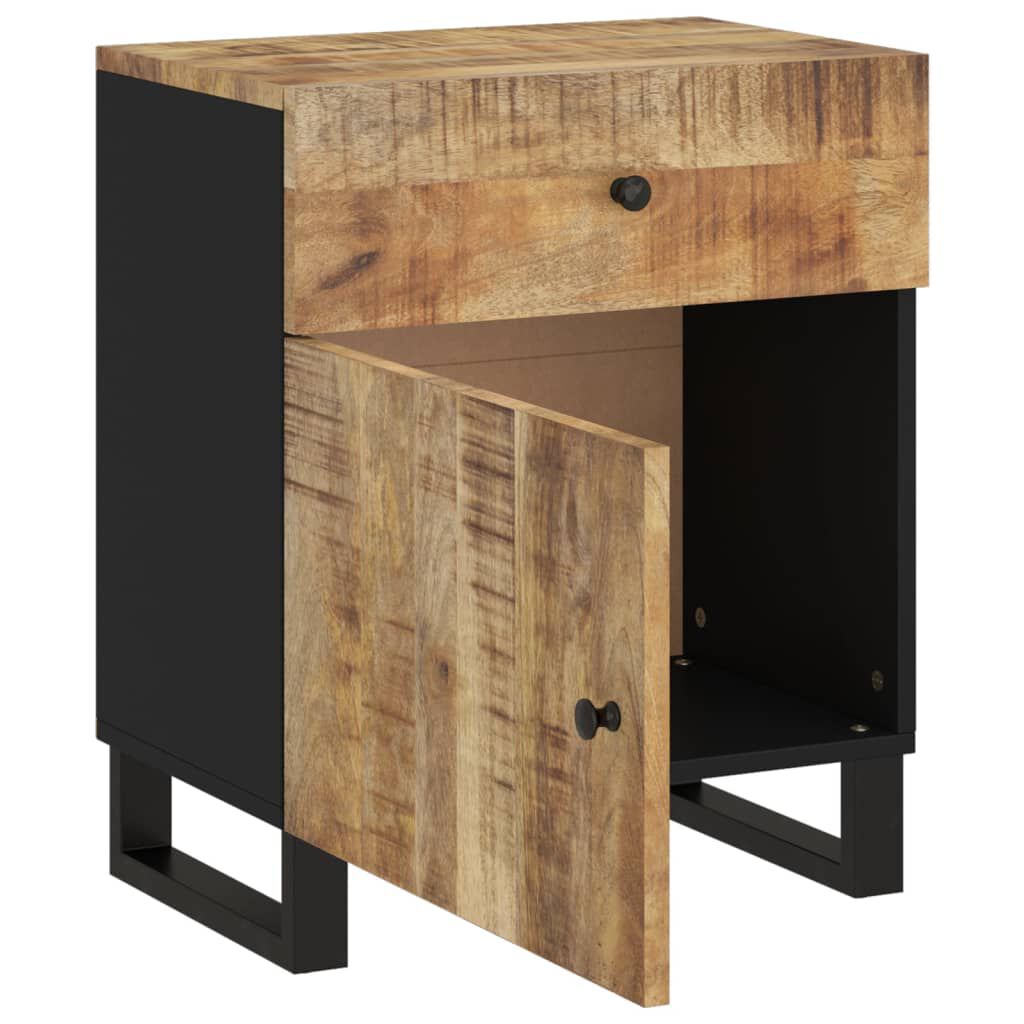 vidaXL Κομοδίνο 50x33x60 εκ. Μασίφ Ξύλο Μάνγκο & Επεξεργασμένο Ξύλο