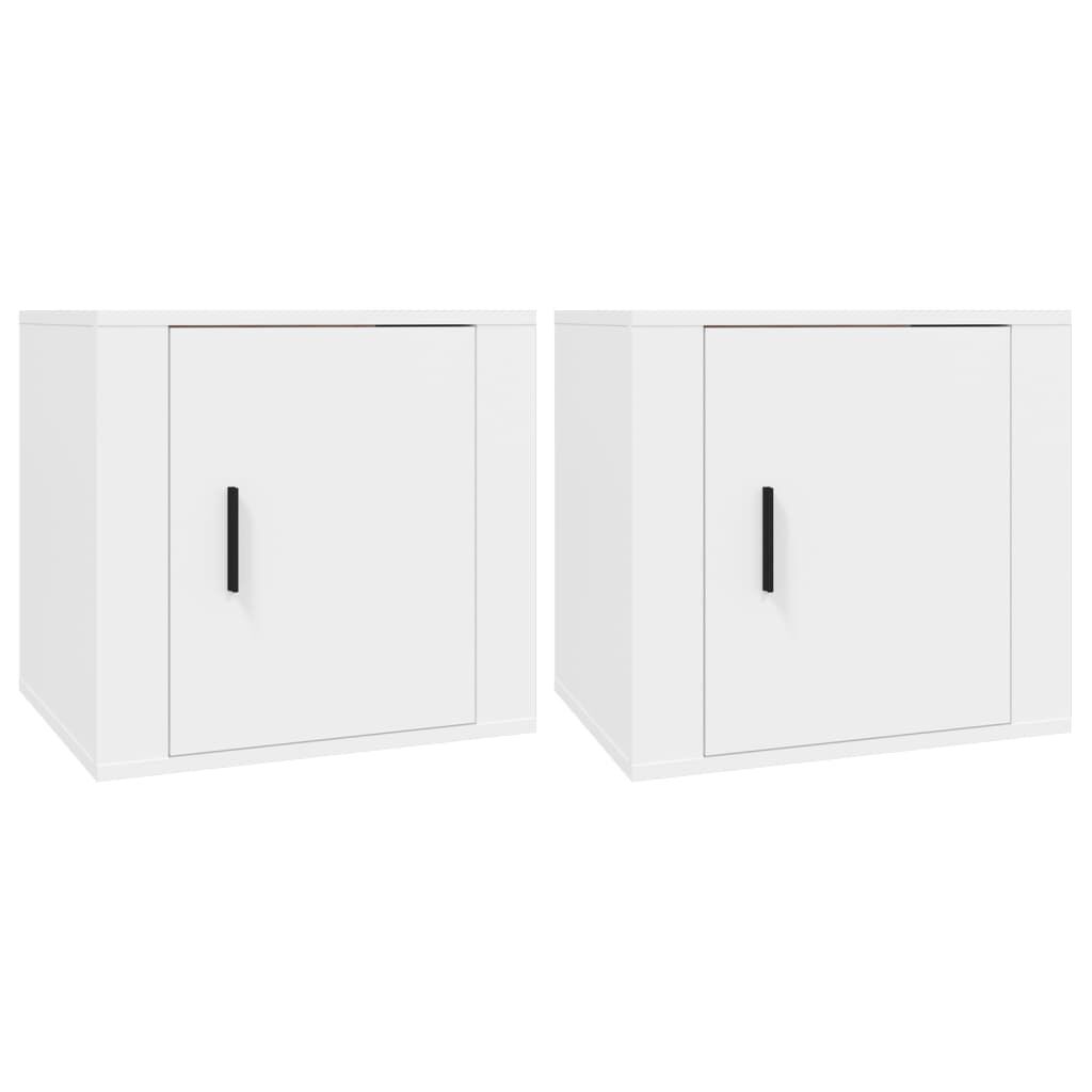 vidaXL Κομοδίνα 2 τεμ. Λευκά 50x39x47 εκ.