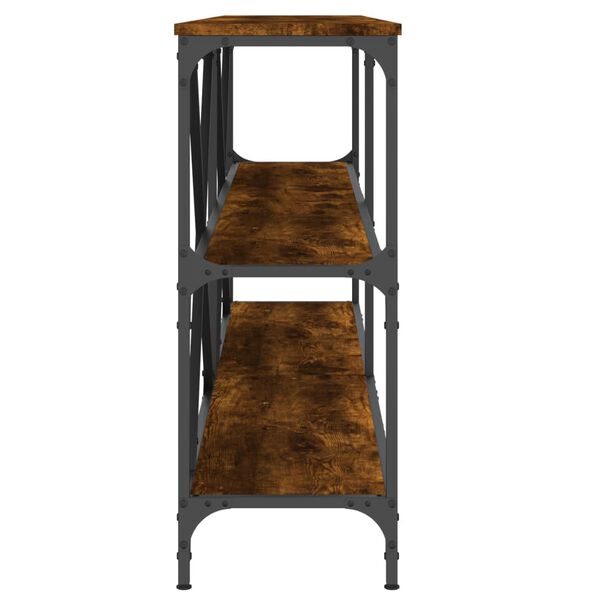 vidaXL Τραπέζι Κονσόλα Καπνιστή Δρυς 180x30x75 εκ. Επεξ. Ξύλο/Σίδηρος