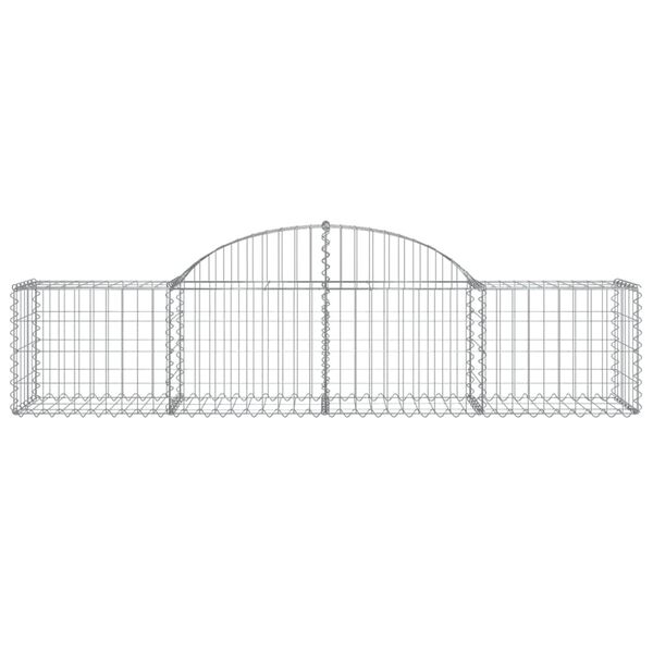 vidaXL Συρματοκιβώτια Τοξωτά 4 τεμ. 200x50x40/60 εκ. Γαλβαν. Ατσάλι
