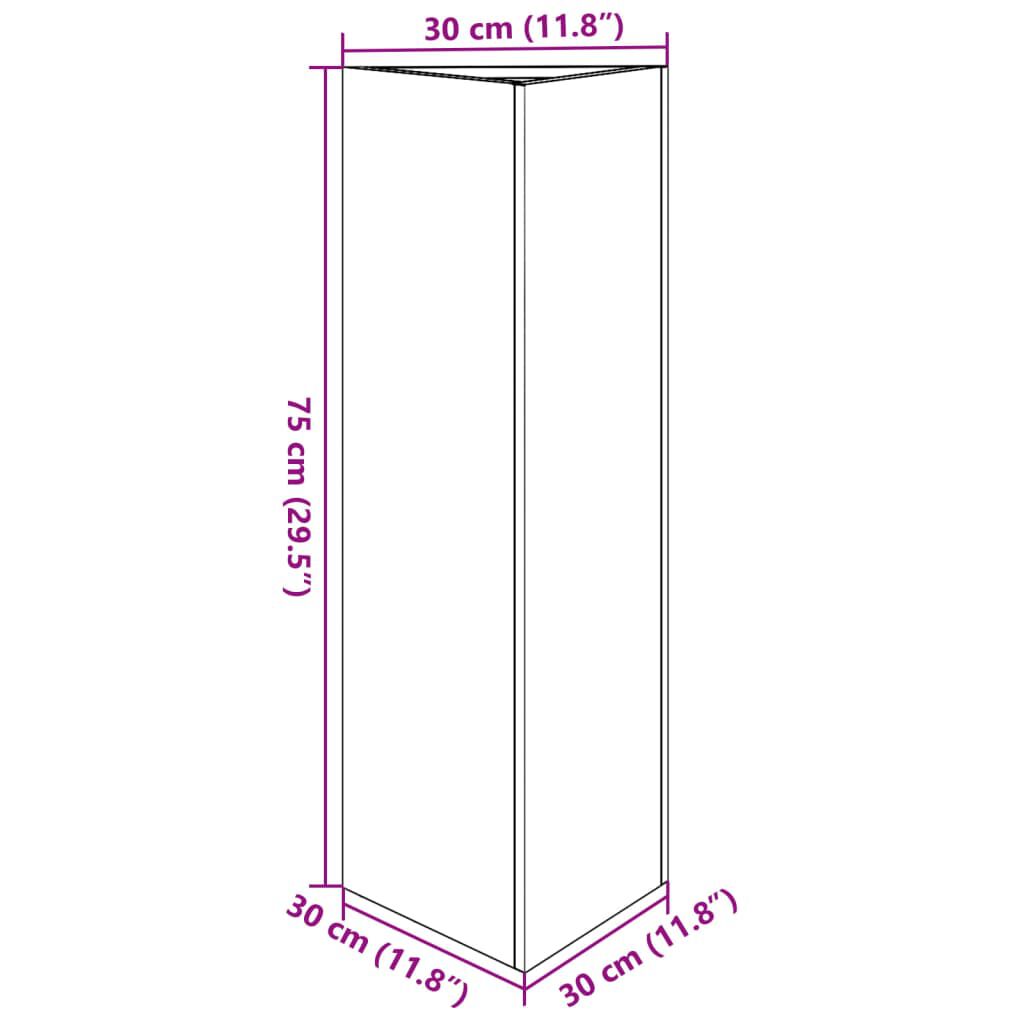 vidaXL Ζαρντινιέρα Κήπου Λευκή Τρίγωνη 30x26x75 εκ. από Ατσάλι