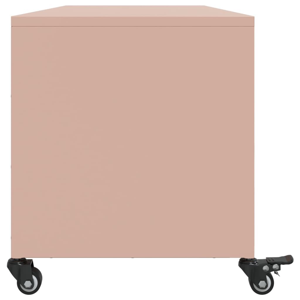 vidaXL Έπιπλο Τηλεόρασης Ροζ 100,5x39x43,5 εκ. Ατσάλι