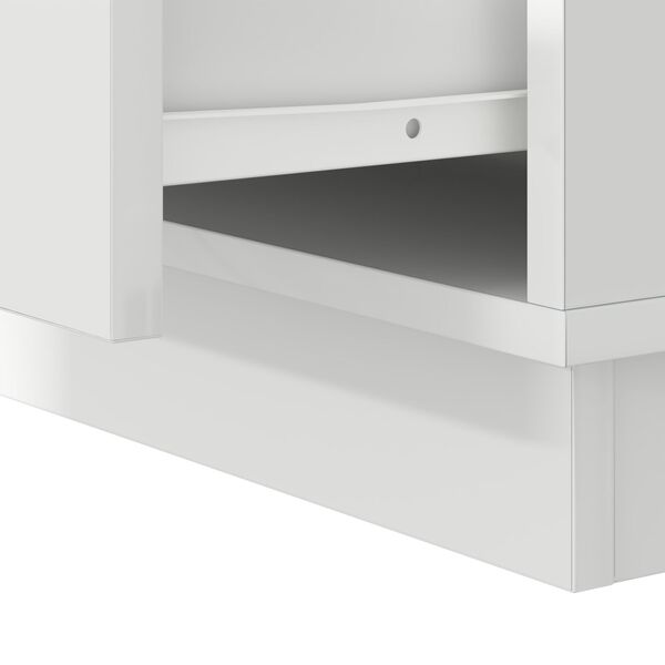 vidaXL Κομοδίνο με LED Φώτα Λευκό 39x34,5x50 εκ.