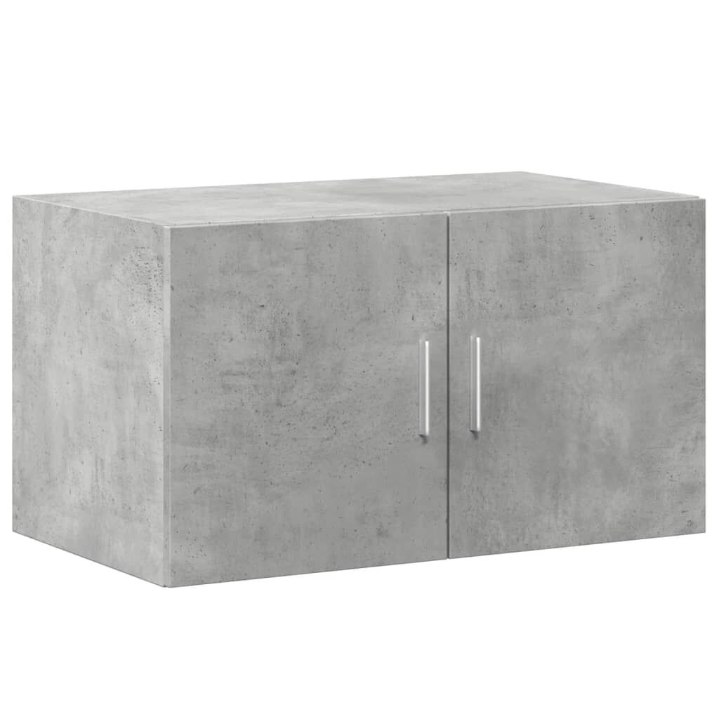 vidaXL Ραφιέρα με Ντουλάπια Γκρι Σκυροδέμ. 70x42,5x225 εκ. Επεξ. Ξύλο