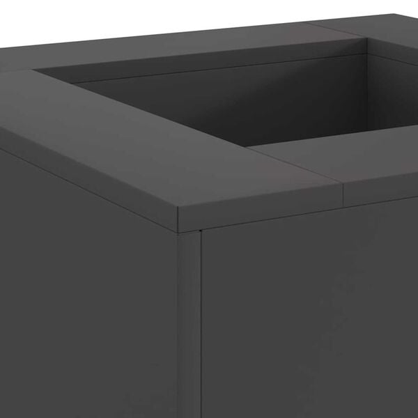 vidaXL Φωτιά Μαύρο 60 x 60 x 30 cm Κρύα έλαση από χάλυβα