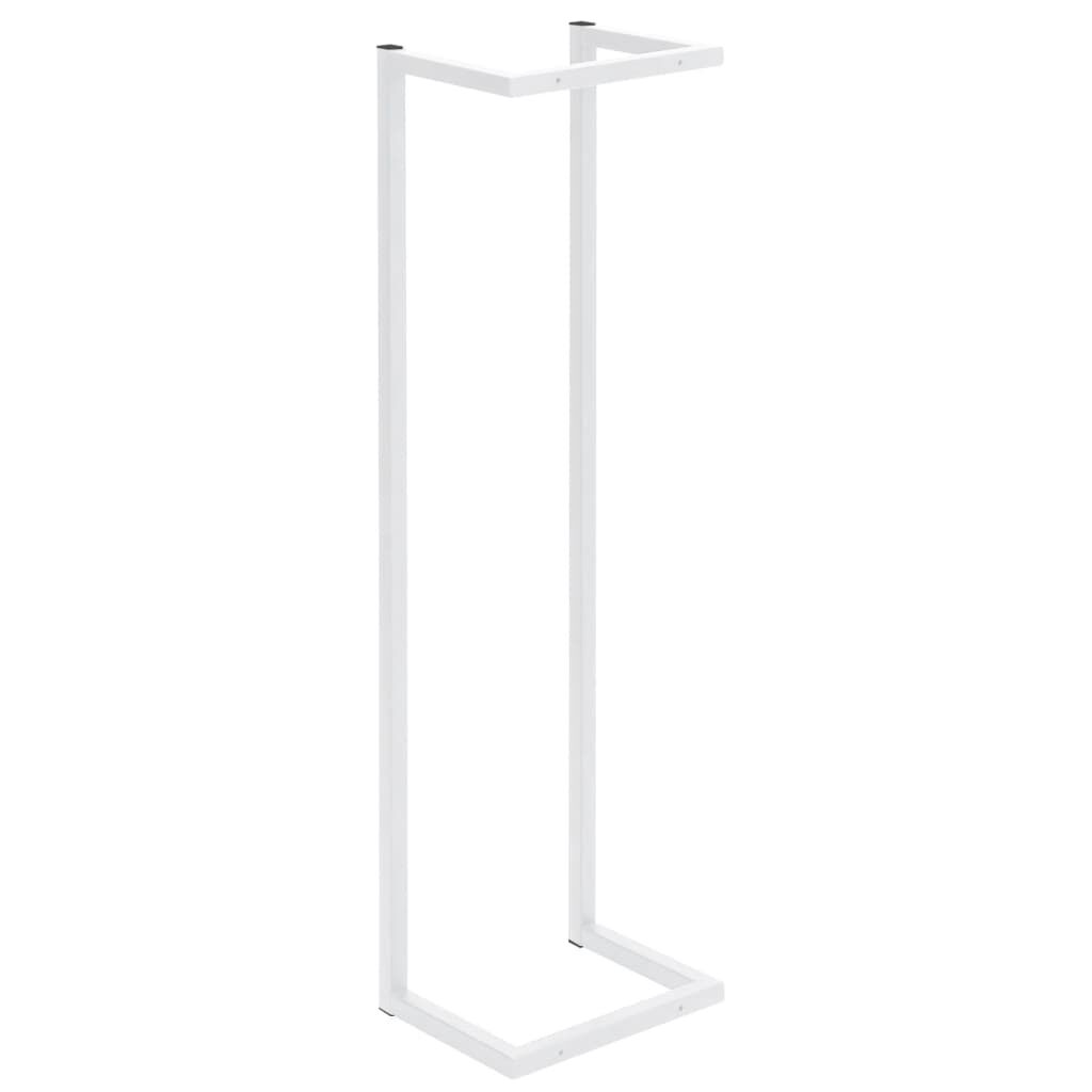 vidaXL Βάση για Πετσέτες Επιτοίχια Λευκή 25 x 20 x 95 εκ. Ατσάλινη