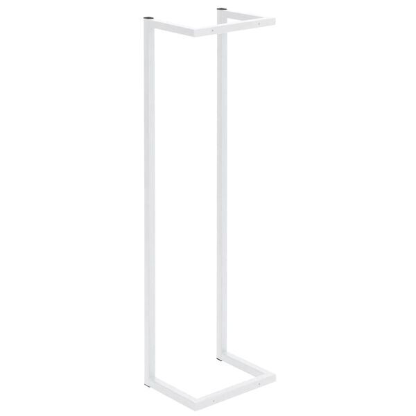vidaXL Βάση για Πετσέτες Επιτοίχια Λευκή 25 x 20 x 95 εκ. Ατσάλινη