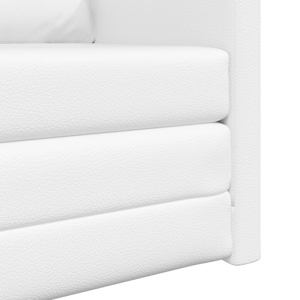 vidaXL Καθιστικό Κρεβάτι 2 σε 1 Λευκό 74x77x81 cm από Τεχνητό Δέρμα
