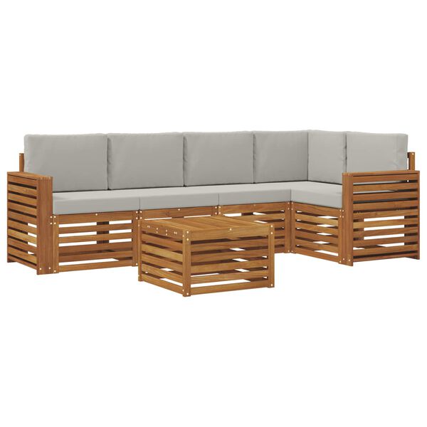 vidaXL &Sigma;&epsilon;&tau; &Kappa;&alpha;&nu;&alpha;&pi;έ 6 pcs &Phi;&upsilon;&sigma;&iota;&kappa;ό &kappa;&alpha;&iota; &Alpha;&nu;&omicron;&iota;&chi;&tau;ό &Gamma;&kappa;&rho;&iota; &Sigma;&tau;&epsilon;&rho;&epsilon;ό &Xi;ύ&lambda;&omicron; &Alpha;&kappa;&alpha;&kappa;ί&alpha;&sigmaf;