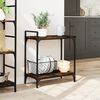 vidaXL Τρόλεϊ Κουζίνας Καπνιστή Δρυς 60,5x31x72,5εκ Επεξεργασμένο Ξύλο