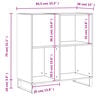 vidaXL Δισκοθήκη Μαύρη 84,5 x 38 x 89 εκ. από Επεξεργασμένο Ξύλο