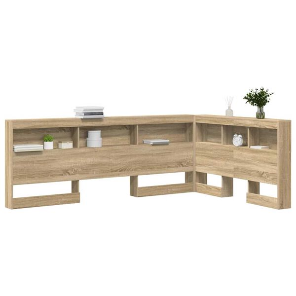 vidaXL Κεφαλάρι Αποθήκης με ράφι Sonoma Δρυς 120 cm Επεξεργασμένο ξύλο