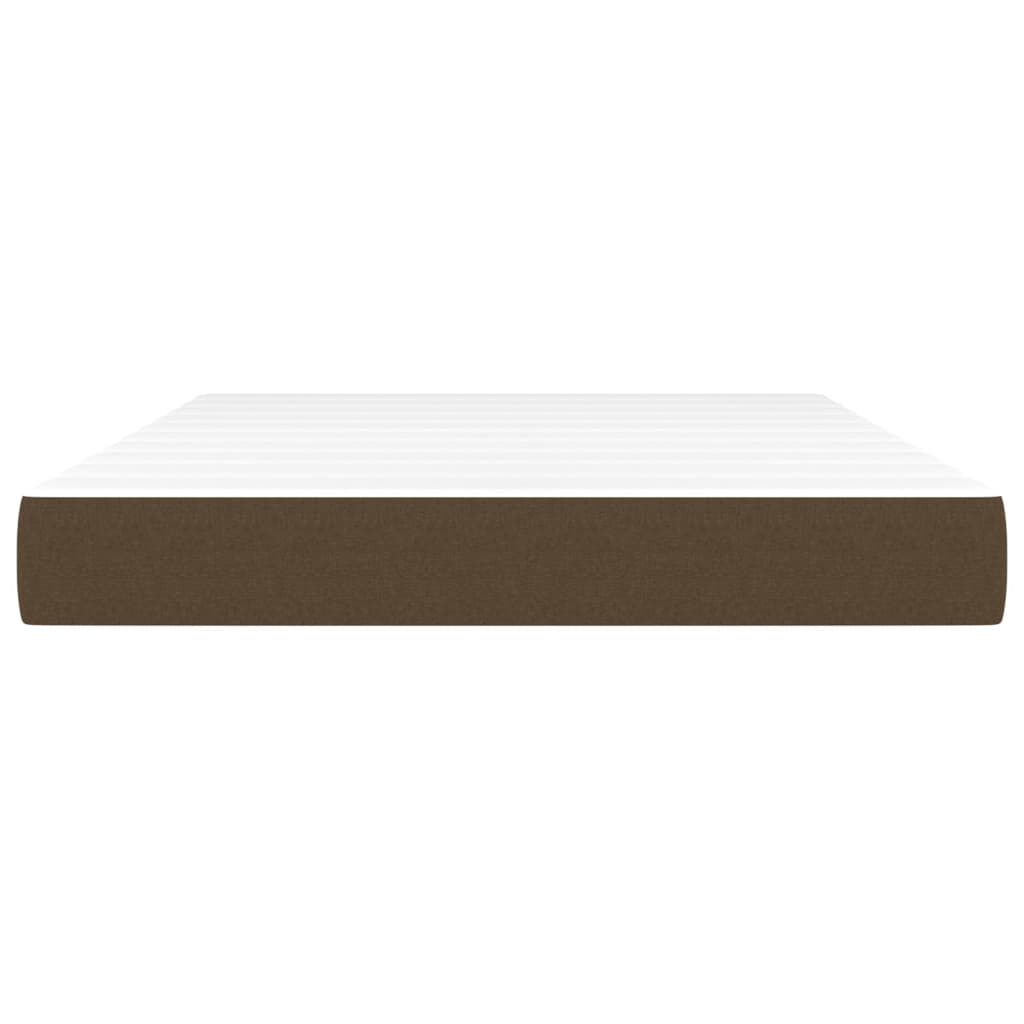 vidaXL Στρώμα με Pocket Springs Σκούρο Καφέ 140x200x20 εκ. Υφασμάτινο