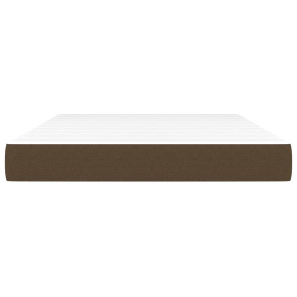 vidaXL Στρώμα με Pocket Springs Σκούρο Καφέ 140x200x20 εκ. Υφασμάτινο