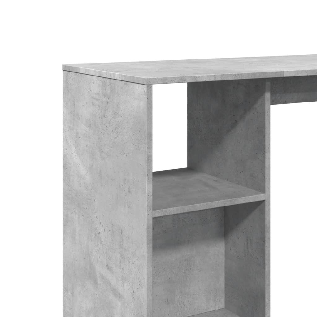 vidaXL Τραπέζι Κονσόλα με Ράφι Γκρι Σκυρ 124x46x103,5εκ. Επεξεργ. Ξύλο