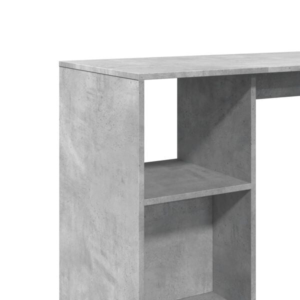 vidaXL Τραπέζι Κονσόλα με Ράφι Γκρι Σκυρ 124x46x103,5εκ. Επεξεργ. Ξύλο