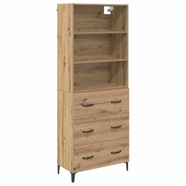 vidaXL Highboard Artisan Oak 69,5 x 34 x 180 &epsilon;&kappa;. &Epsilon;&pi;&epsilon;&xi;&epsilon;&rho;&gamma;&alpha;&sigma;&mu;έ&nu;&omicron; &xi;ύ&lambda;&omicron;