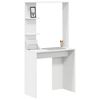 vidaXL Γραφείο με ράφι Λευκό 78,5 x 37 x 154,5 εκ Επεξεργασμένο ξύλο