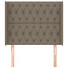 vidaXL Κεφαλάρι με Πτερύγια Taupe 103x16x118/128 εκ. Υφασμάτινο