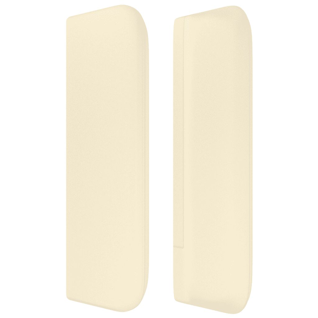 vidaXL Κεφαλάρι Κρεβατιού LED Κρεμ 103x16x78/88εκ. από Συνθετικό Δέρμα