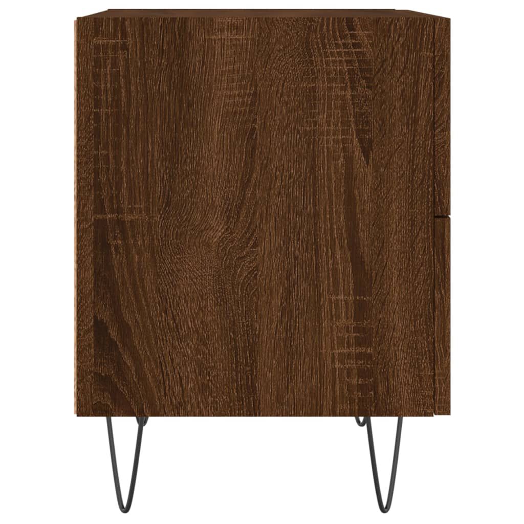 vidaXL Κομοδίνο Καφέ Δρυς 40 x 35 x 47,5 εκ. από Επεξεργ. Ξύλο