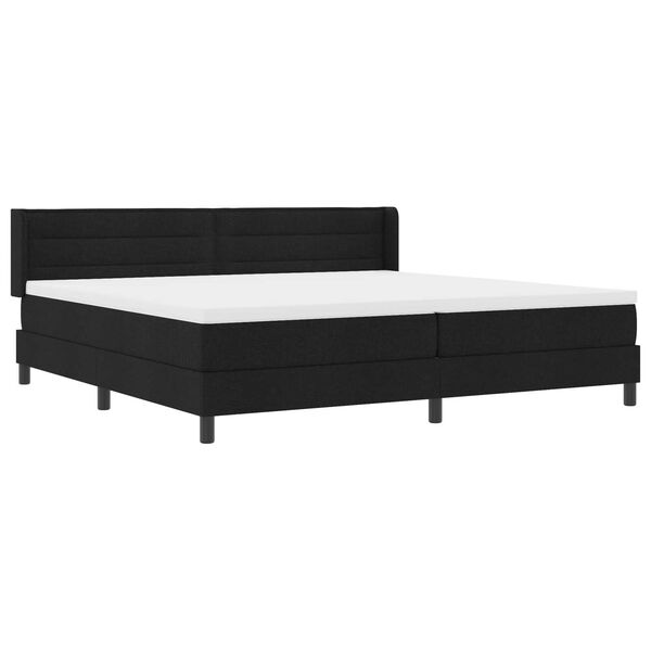 vidaXL Κρεβάτι με ελατήρια Μαύρο 200 x 200 cm Ύφασμα και αφρός