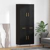 vidaXL Highboard &Mu;&alpha;ύ&rho;&eta; &Omicron;&xi;&upsilon;ά 69,5 x 34 x 180 &epsilon;&kappa;. &Epsilon;&pi;&epsilon;&xi;&epsilon;&rho;&gamma;&alpha;&sigma;&mu;έ&nu;&omicron; &xi;ύ&lambda;&omicron;