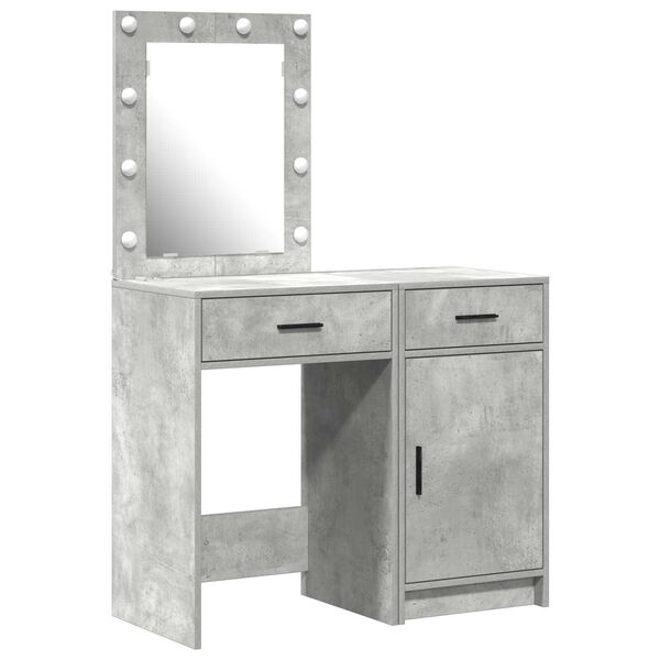 vidaXL Τραπέζι περιποίησης με συρτάρι 2 pcs Γκρι 50 x 41 x 135 εκ