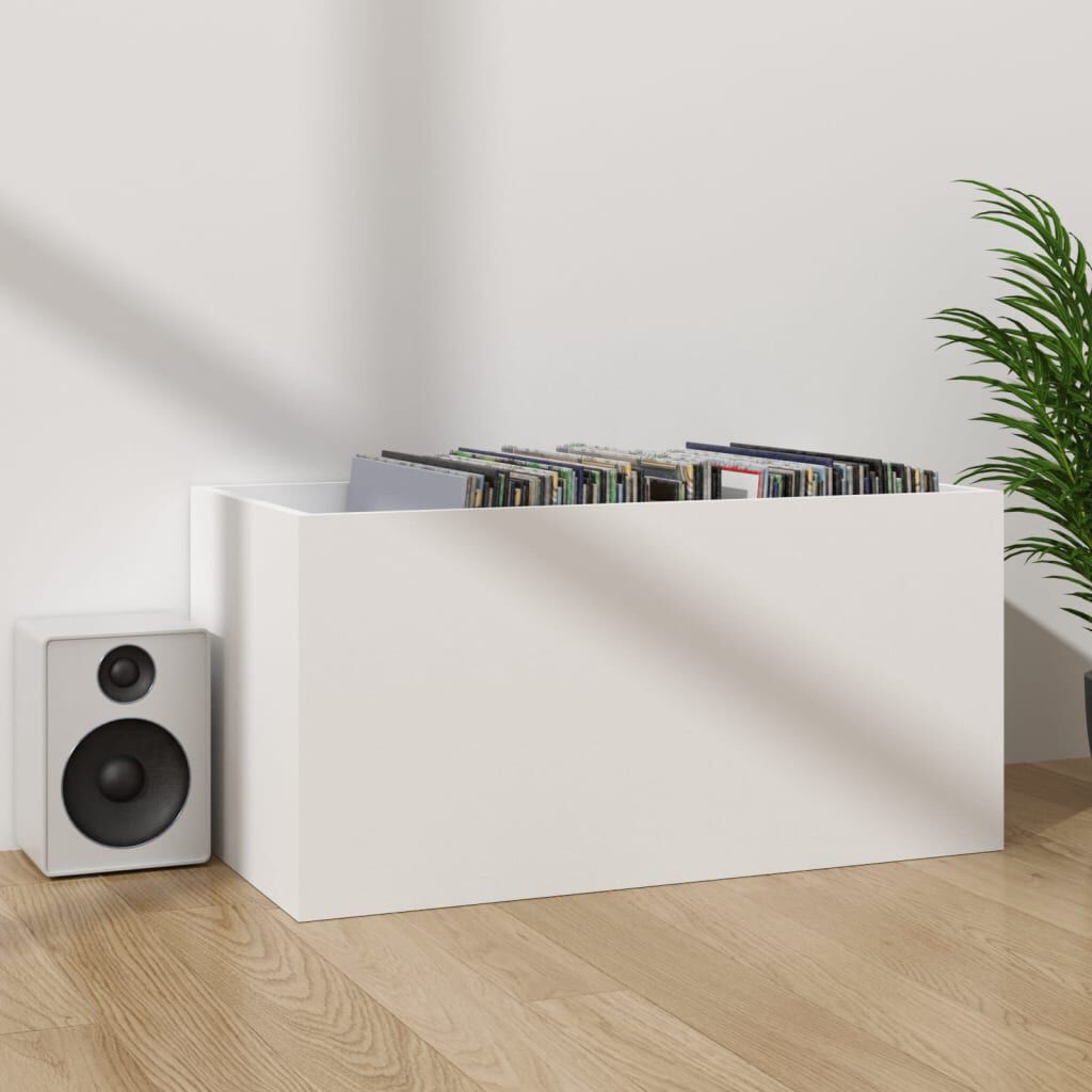 vidaXL Έπιπλο Δίσκων Βινυλίου Λευκό 71x34x36 εκ. Επεξεργ. Ξύλο