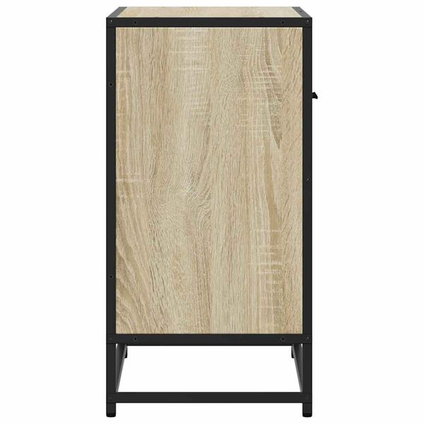 vidaXL Κομοδίνο Δρυς sonoma 60x31x60cm Κατασκευασμένο ξύλο και μέταλλο