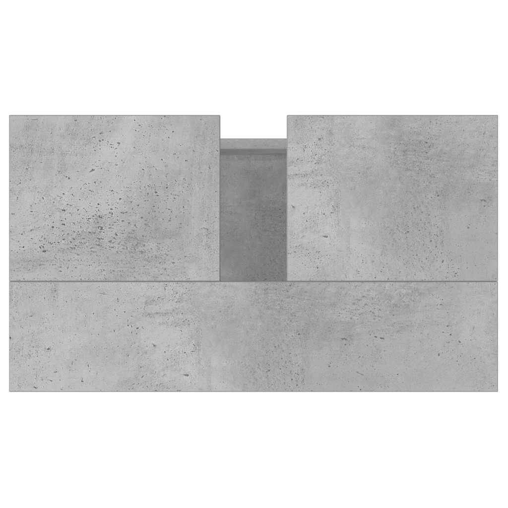 vidaXL Ντουλάπι Μπάνιου Γκρι Σκυροδεμ. 58 x 33 x 60 εκ. Επεξεργ. Ξύλο