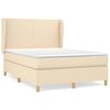 vidaXL &Kappa;&rho;&epsilon;&beta;ά&tau;&iota; Boxspring &mu;&epsilon; &Sigma;&tau;&rho;ώ&mu;&alpha; &Kappa;&rho;&epsilon;&mu; 140x190 &epsilon;&kappa;. &Upsilon;&phi;&alpha;&sigma;&mu;ά&tau;&iota;&nu;&omicron;