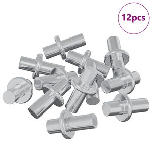 vidaXL &Sigma;&tau;ή&rho;&iota;&gamma;&mu;&alpha; &Rho;&alpha;&phi;&iota;&omicron;ύ 12 pcs &Alpha;&sigma;&eta;&mu;ί 8,6 x 8,6 x 14,6 mm &Alpha;&tau;&sigma;ά&lambda;&iota;